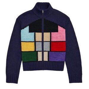 Taylor Swift Lover House Full Zip Knit Colorful Eras Sweater Jacket Size Large